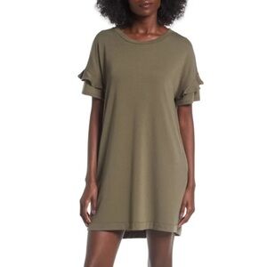 Olive Green T-shirt dress